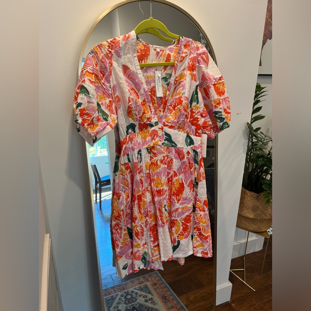 NWT POUPETTE ST BARTH Reina printed cotton minidress